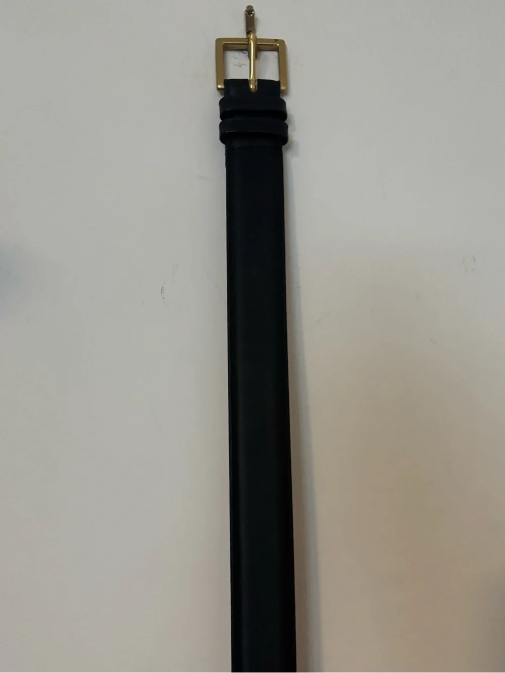 Coach Black Leather Belt with Gold Buckle